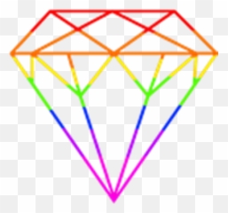 Diamond Clipart Rainbow - Geometric Drawing 3d Diamond Png,Diamond Clipart Png