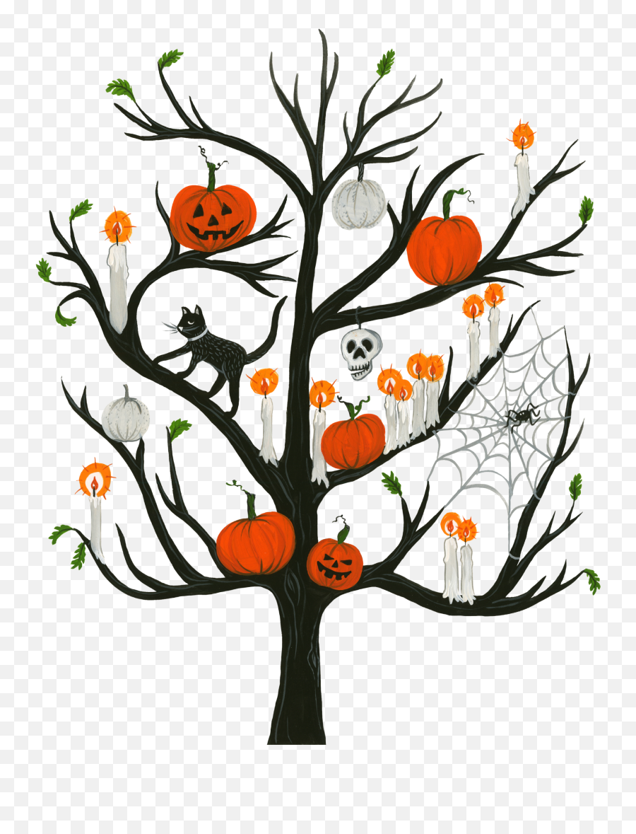 Halloween Tree Print U0026 Cut File - Clip Art Png,Halloween Tree Png