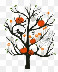 Halloween Tree Print U0026 Cut File - Clip Art Png,Halloween Tree Png