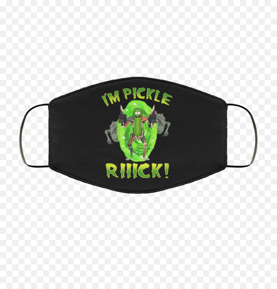 Im Pickle Rick Face Mask Washable Reusable - Grinch With Face Mask Png,Pickle Rick Png