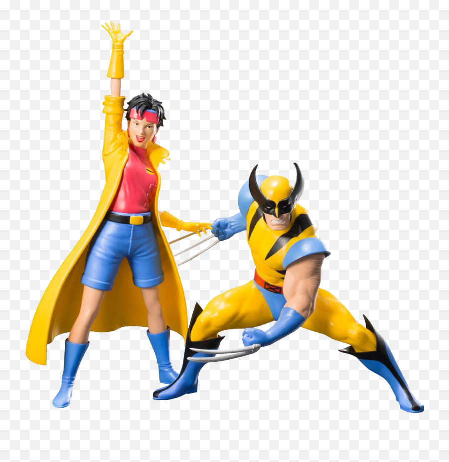 X - Men Wolverine And Jubilee 110th Scale Artfx Statue Set Clip Art Png,Wolverine Transparent