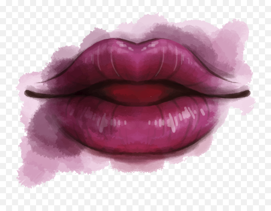 Lip Drawing Watercolor Painting - Sexy Lips Png 1600x1600 Lip Tint Background Design,Lip Png