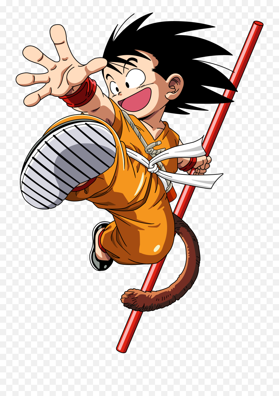 Download Hd High Resolution Thread - Dragon Ball Goku With Kid Goku Power Pole Png,Dragonball Png