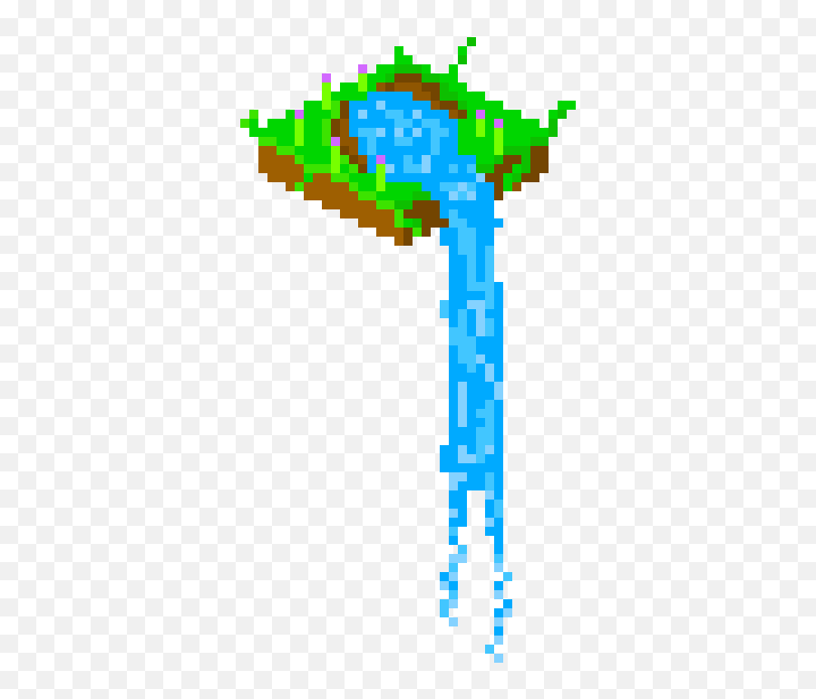 Isometric Waterfall Pixel Art Maker - Transparent Pixel Art Waterfall Png,Water Fall Png
