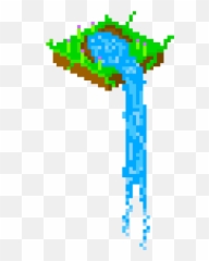 Isometric Waterfall Pixel Art Maker - Transparent Pixel Art Waterfall Png,Water Fall Png