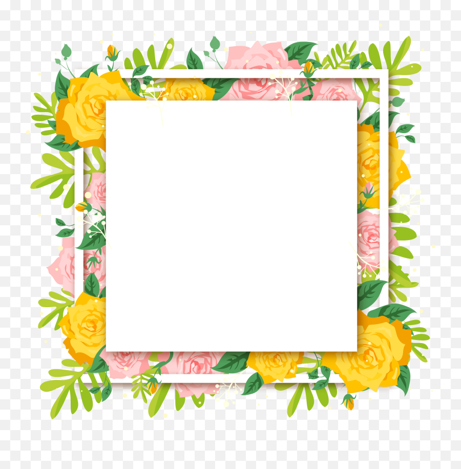 Download Beautiful Summer Flower Decoration Euclidean Vector - Picture Frame Png,Flower Design Png