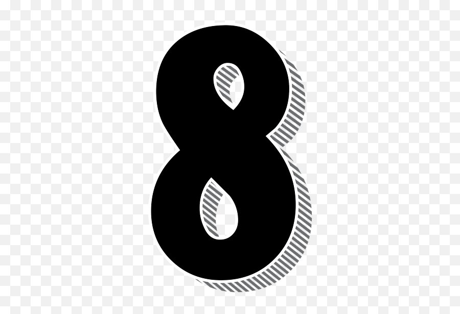 Numbers 8 Eight Drop - Number 2 Drop Shadow Png,8 Png