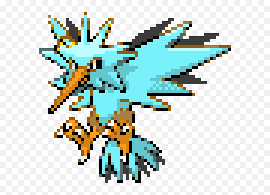 Download Hd Zapdos - Minecraft Pixel Art Pokemon Zapdos Pixel Art Pokemon Zapdos Png,Zapdos Png