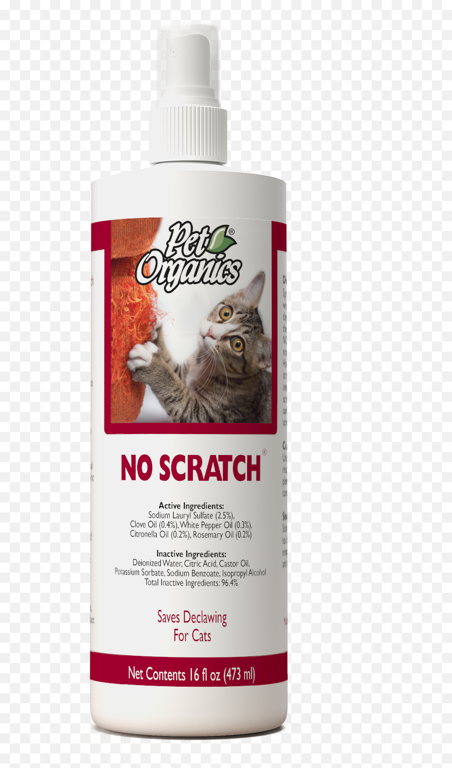 Pet Organics No Spray - No Scratch Spray For Cats Png,Scratch Cat Png