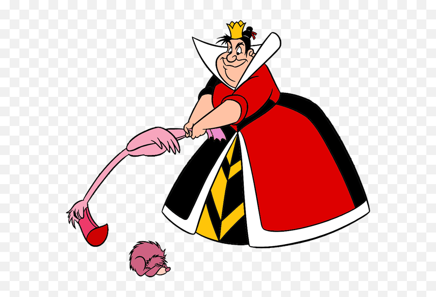 Alice In Wonderland Queen Of Hearts Flamingo Clipart - Alice Alice In Wonderland Queen Croquet Png,Queen Transparent