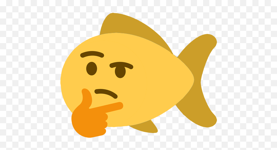 Think Fish Discord Emoji - Twitch Thinking Emote Full Size Discord Thinking Png,Thinking Emoji Transparent Background