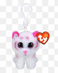 Tabor The Pink And White Tiger Clip Beanie Boo - Ty Beanie Boo Tabor Png,White Tiger Png