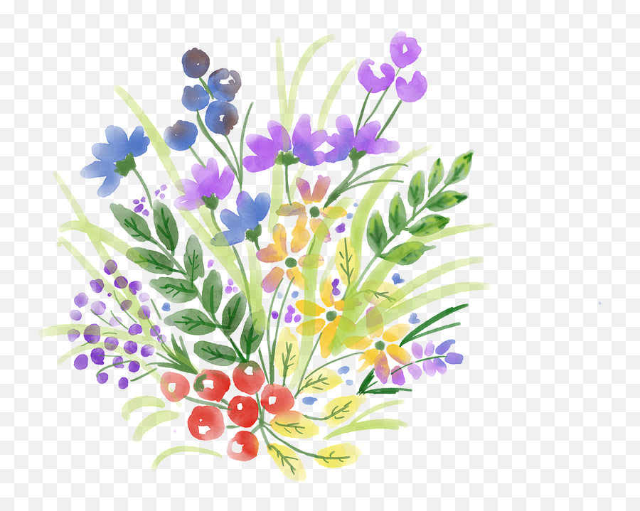 Watercolour Flower Spring - Watercolor Flower Spring Free Png,Water Color Flower Png