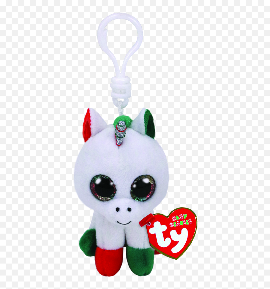 Christmas Candy Cane The Unicorn Clip Beanie Boo - Beanie Boo Candy Cane Unicorn Png,Christmas Candy Png