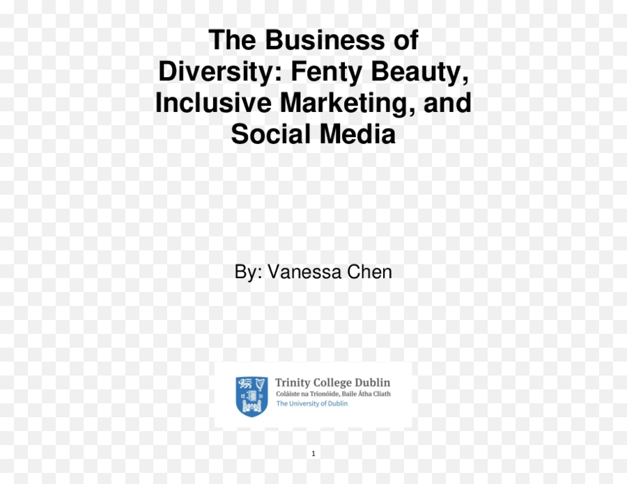 Pdf The Business Of Diversity In Beauty Industry Fenty - Vertical Png,Fenty Beauty Logo