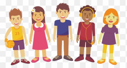 Friends Having Fun Clipart - Group Of Png