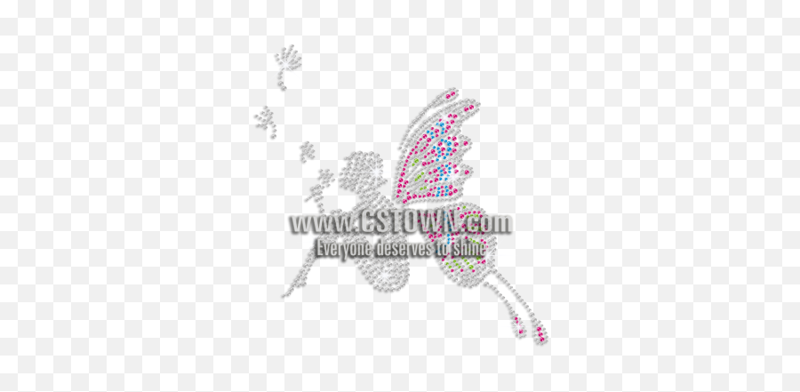 Lovely Butterfly Fairy Iron - Sparkly Png,Barbie Iron On Logo