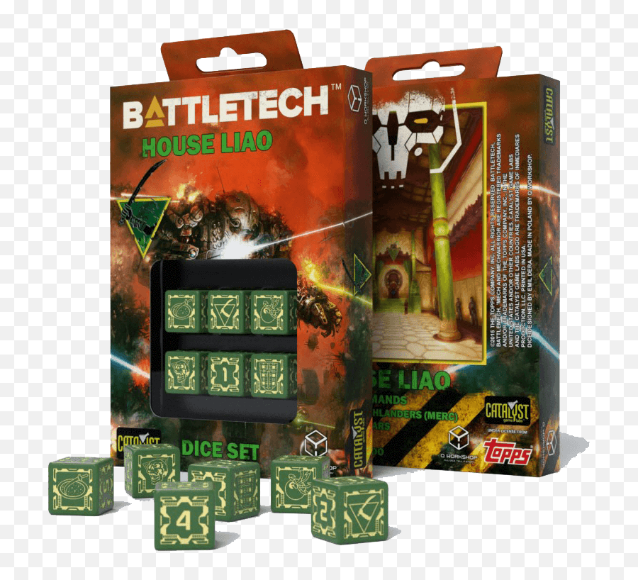 Dice Set 6d6 Battletech House - Battletech House Kurita D6 Dice Set 6 Png,Battletech Logo