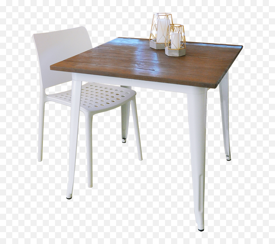 Download Replica Tolix Cafe Table Wood Top Large - Kitchen Solid Png,Cafe Table Png