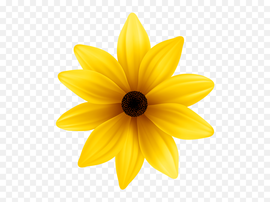 Flower Yellow Blue Clip Art - Flower Clipart Transparent Background Png,Yellow Flower Transparent Background