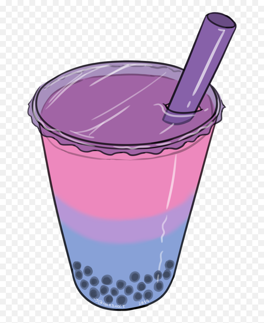 Pride Bobas Bi Bisexual - Aesthetic Bubble Tea Png,Boba Png
