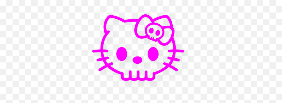 Hello Kitty Zombie Skull Sticker 135mm - Draw A Hello Kitty Valentines Day Png,Hello Kitty Desktop Icon Windows 7
