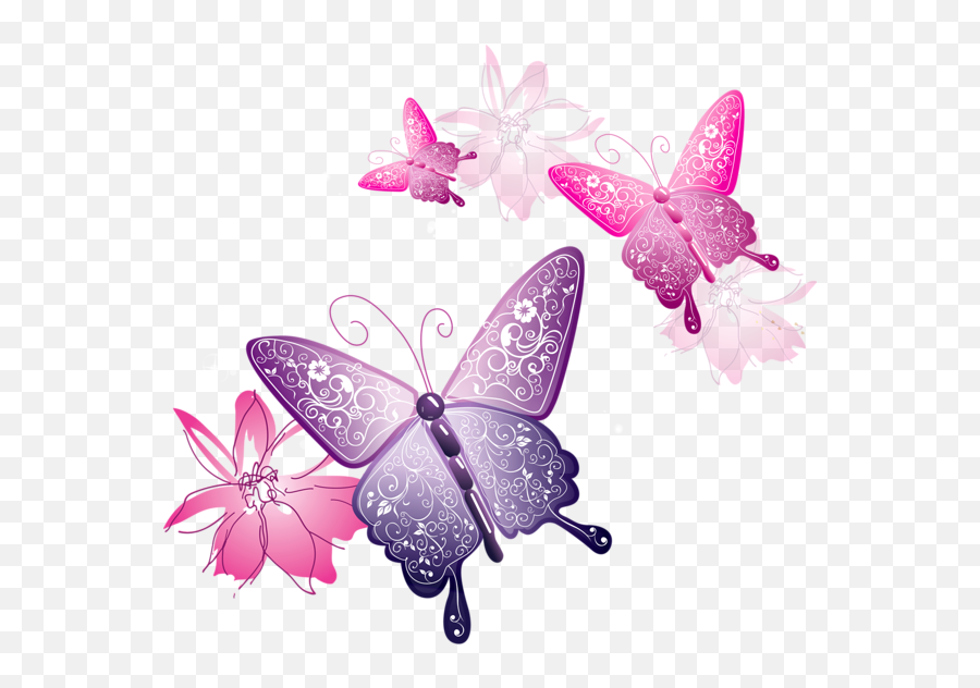 Pink Butterfly Png Mart - Transparent Background Pink Butterfly Png,Butterfly Transparent