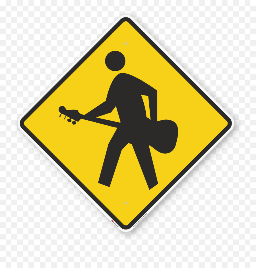 Crossing Sign Guitar Player - 5 Road Safety Signs Png,Guitar Desktop Icon