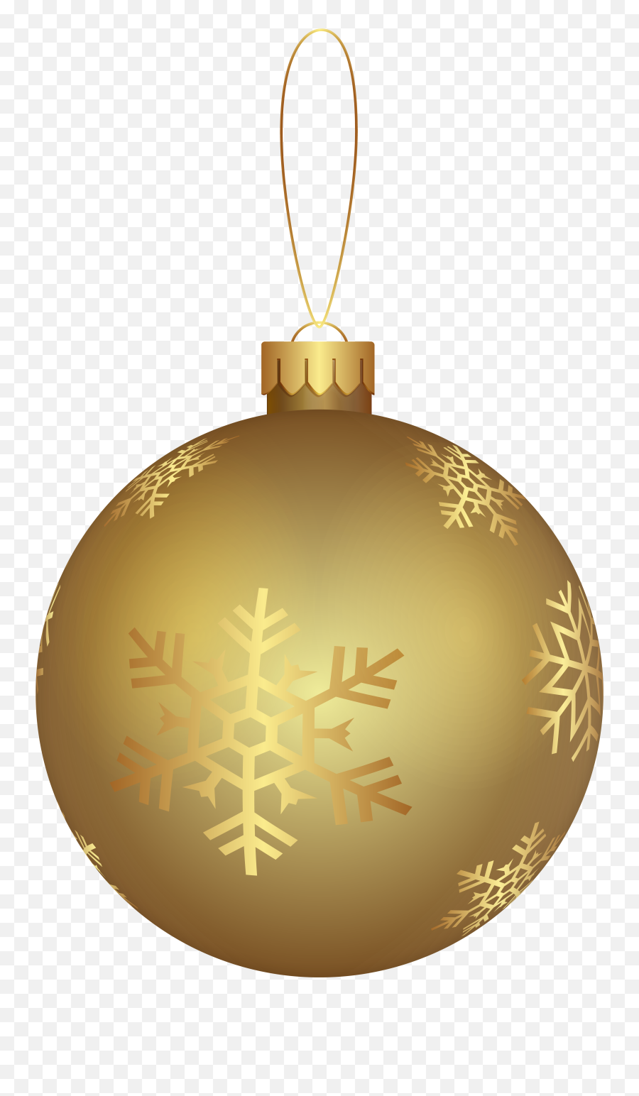 Gold Christmas Ornaments Clipart Png