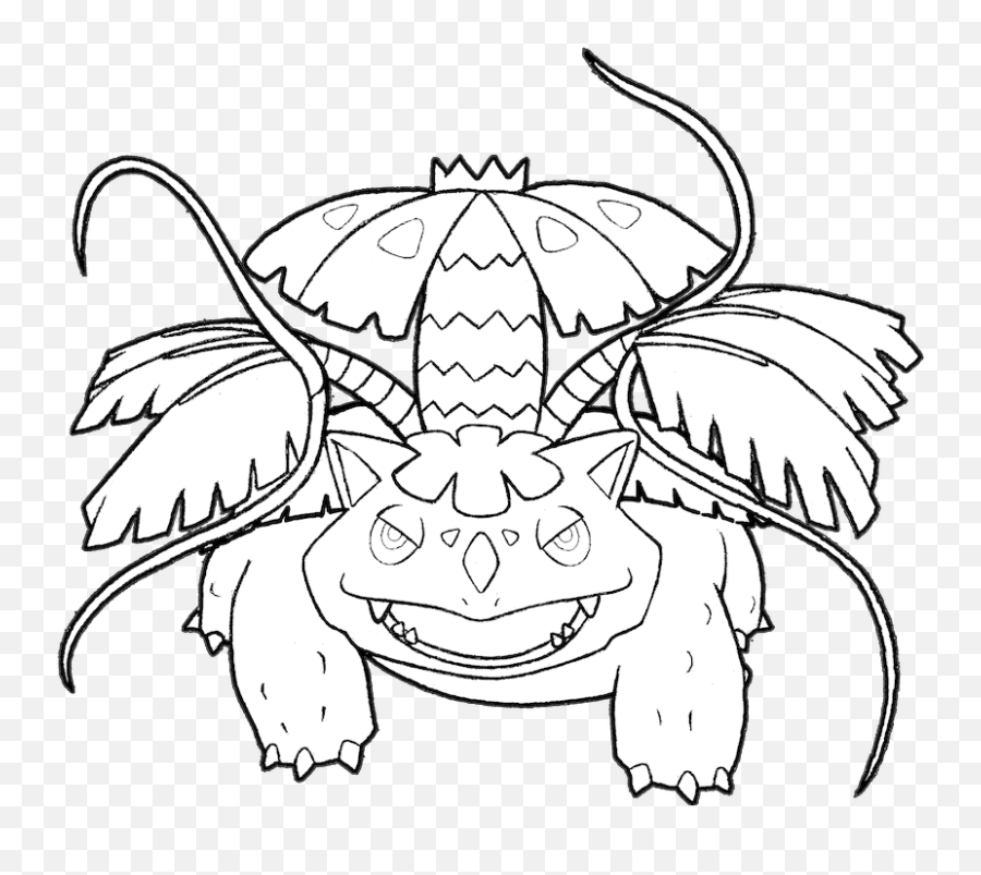 Venusaur Drawing - Drawing Venus Fly Trap Png,Venusaur Png