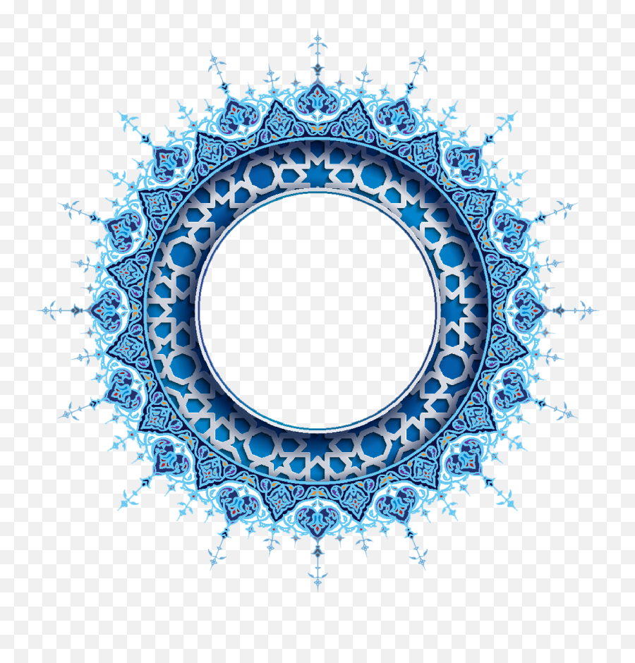 Mq - Blue Floral Wreath Vector Png,Flower Circle Png