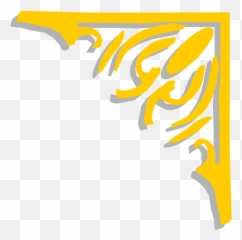 Book Corner Picture Royalty Free Png - Yellow Gold Border Design