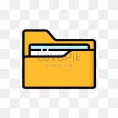 Simple Cute Line Style Folder Icon Graphics Imagepicture - Horizontal png