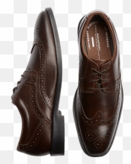 Rockport Smart Cover Brown Wingtip Shoes - Lace Up png