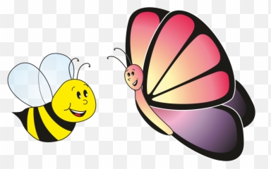 La Abeja Y Mariposa - Mariposa Y Las Abejas Png,Mariposa Png