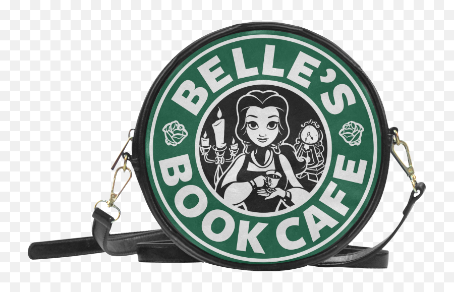 Book Cafe Round Messenger Bag Model 1647 - Disney Starbucks Png,Starbucks Logo Clipart
