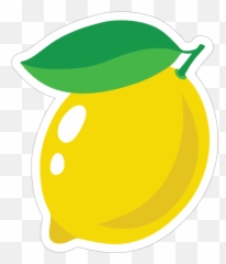 Whole Lemon Sticker - Clip Art Png,Apple Logo Sticker