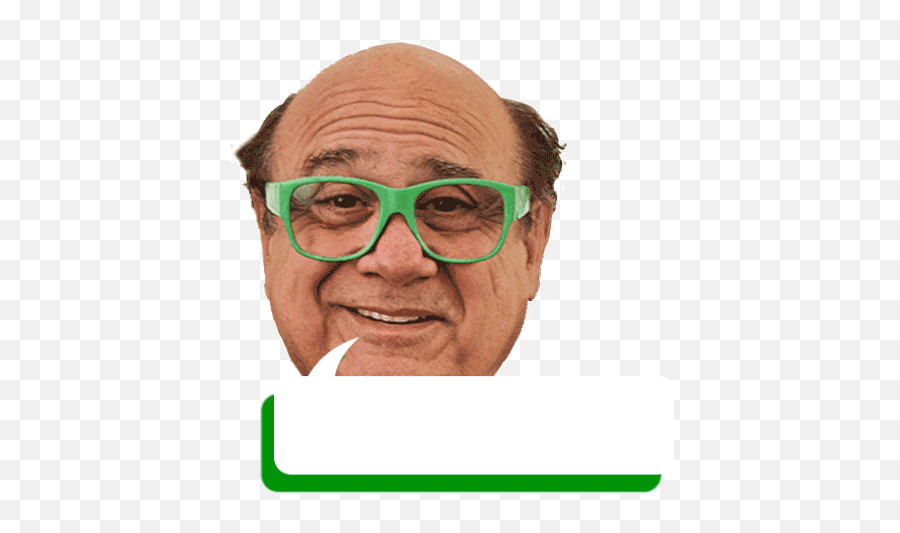 Backing You Get Yours Gif - Danny Devito Glasses Green Png,Danny Devito Transparent