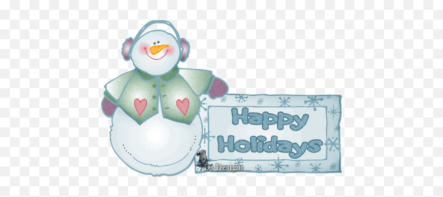 Clip Art Animated Gif Happy Holidays - Happy Holidays Snowman Clipart Png,Transparent Snow Gif