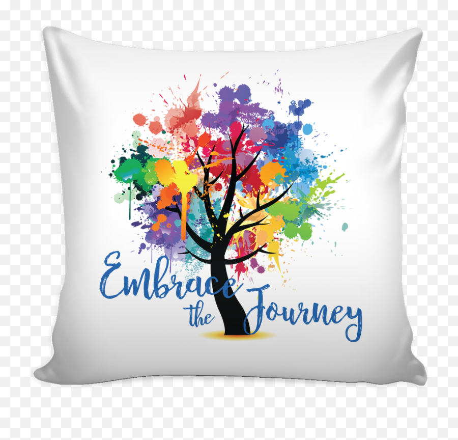 Download Embrace The Journey W Abstract Tree Of Life - Rainbow Painting On Wall Png,Tree Of Life Png