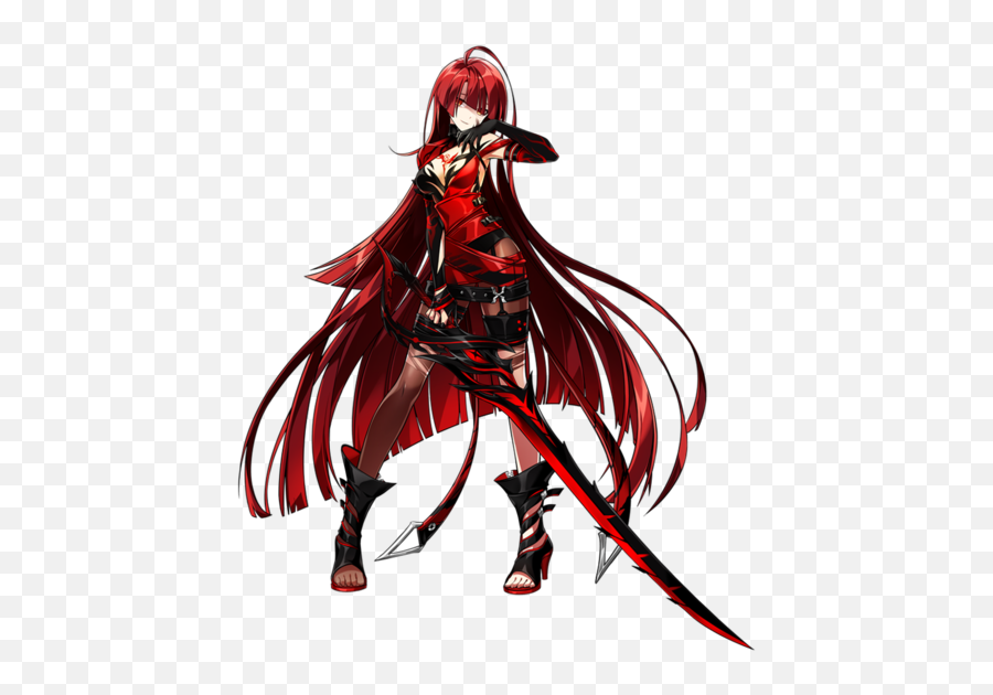 Bloody Queen - Elwiki Sword Red Haired Anime Girl Png,Bloody Heart Png