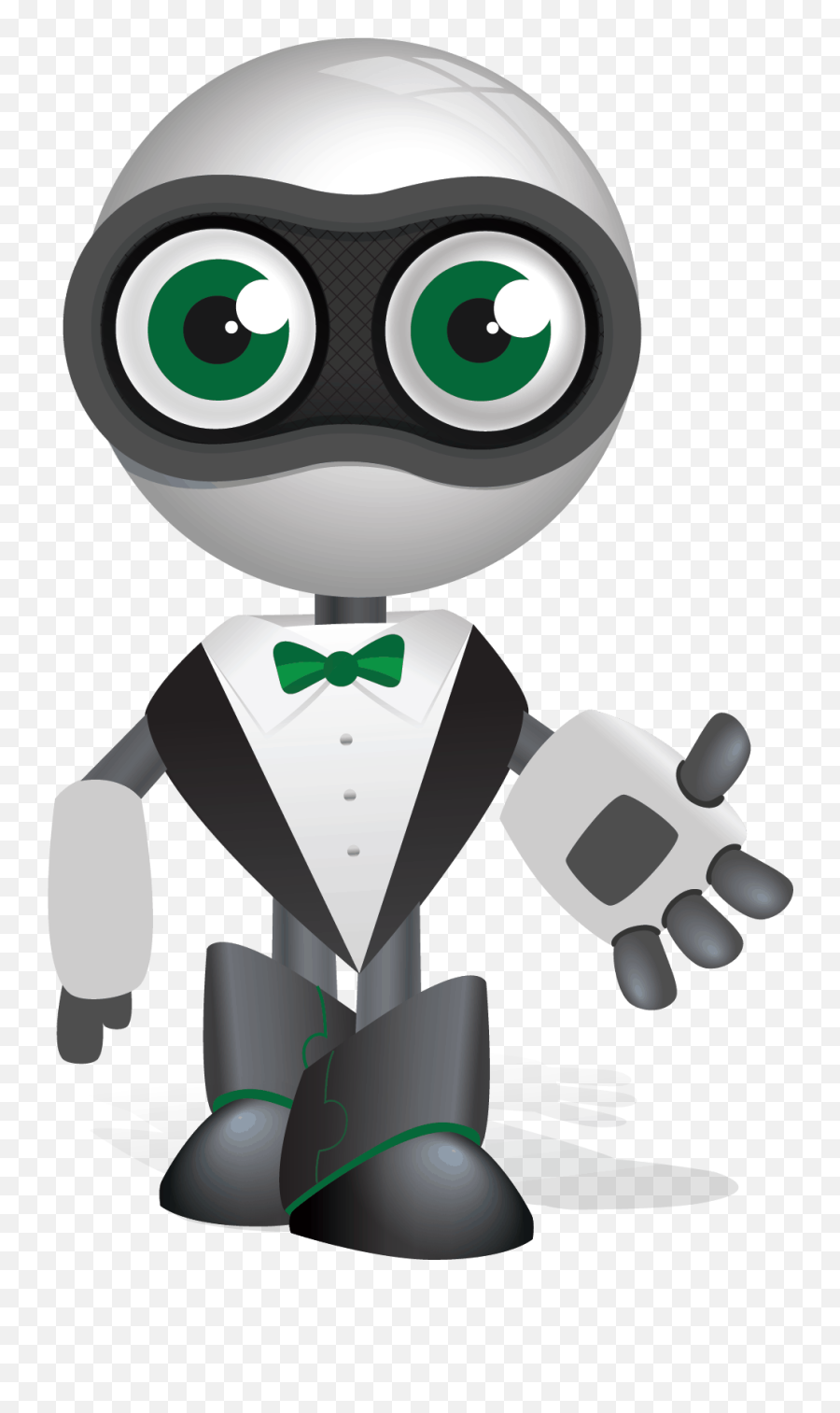 Jazzy Robot Tuxedo Black Shoes Png Cartoon