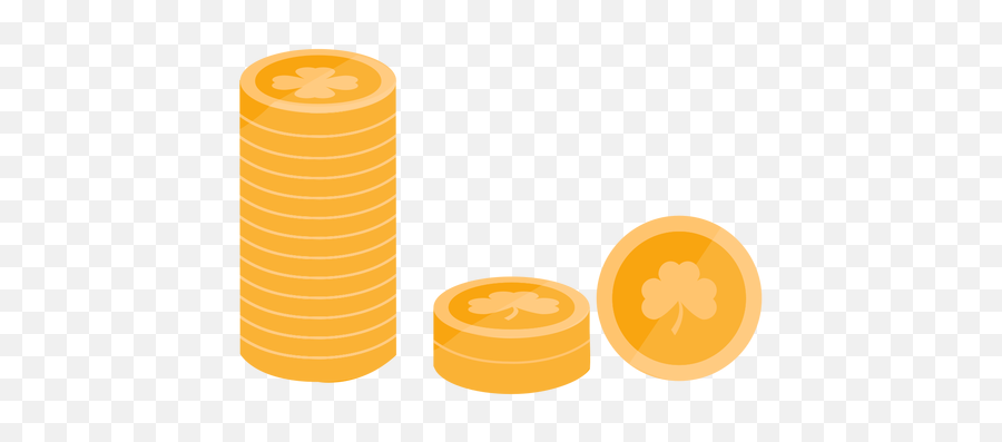 Gold Coin Clover Flat - Transparent Png U0026 Svg Vector File Coin Flat Png,Gold Coins Png