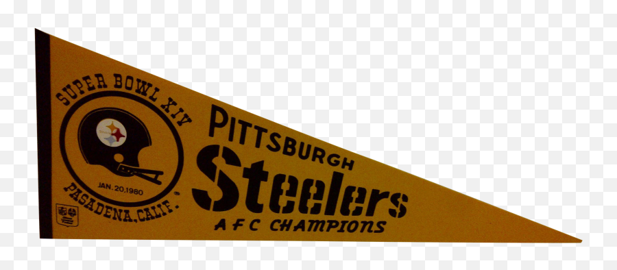 Vintage Nfl Pittsburgh Steelers Pennant Flag Png Logo
