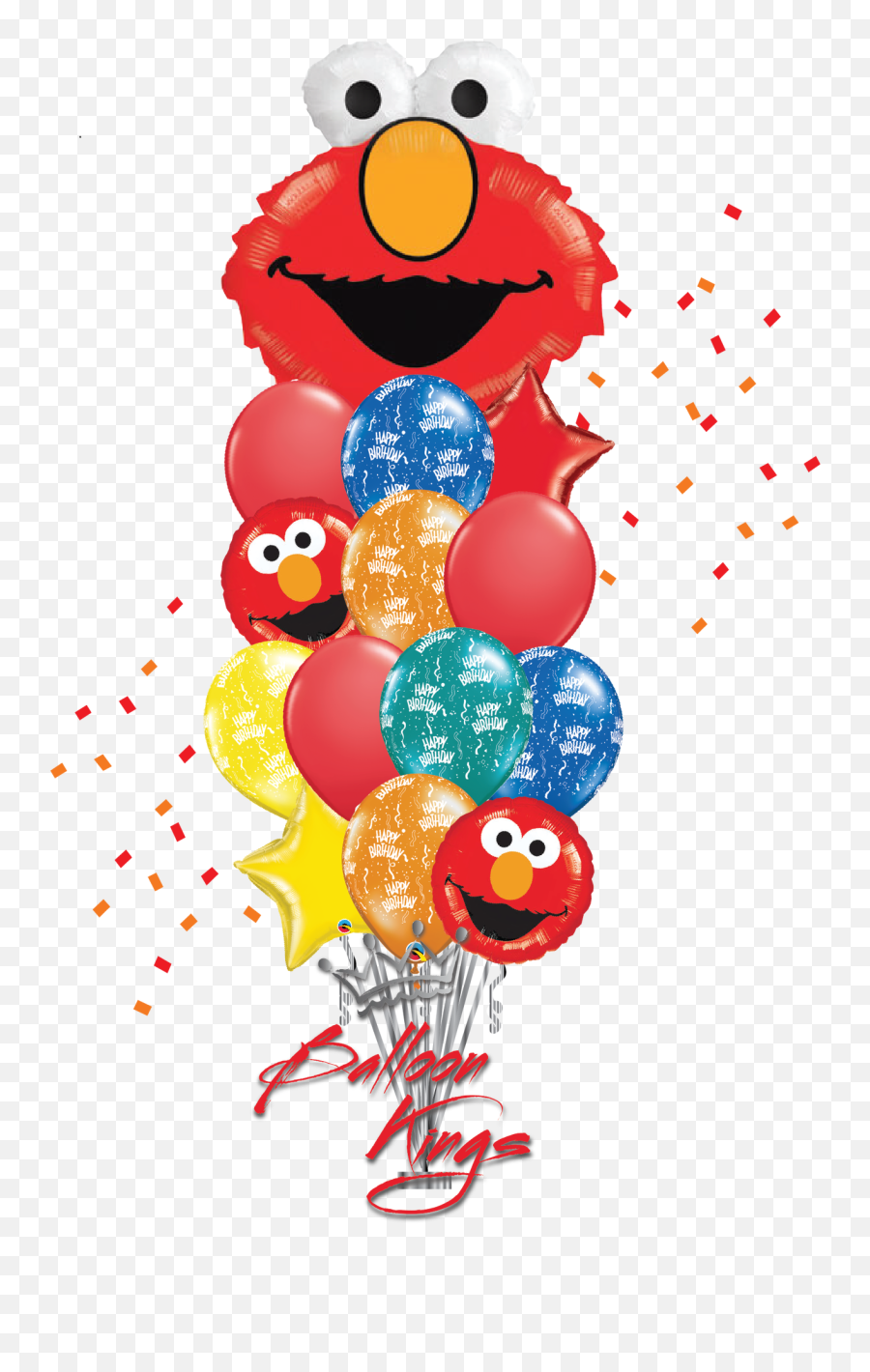 Elmo Head Bouquet - Balloon Kings Cartoon Png,Elmo Png