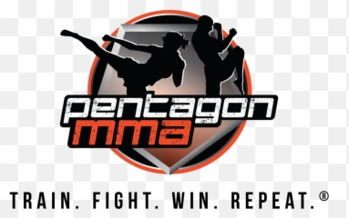 Pentagon Shape Png - Pentagonmma Logo Trainfightwinrepeat Pentagon Mma Logo,Pentagon Logo