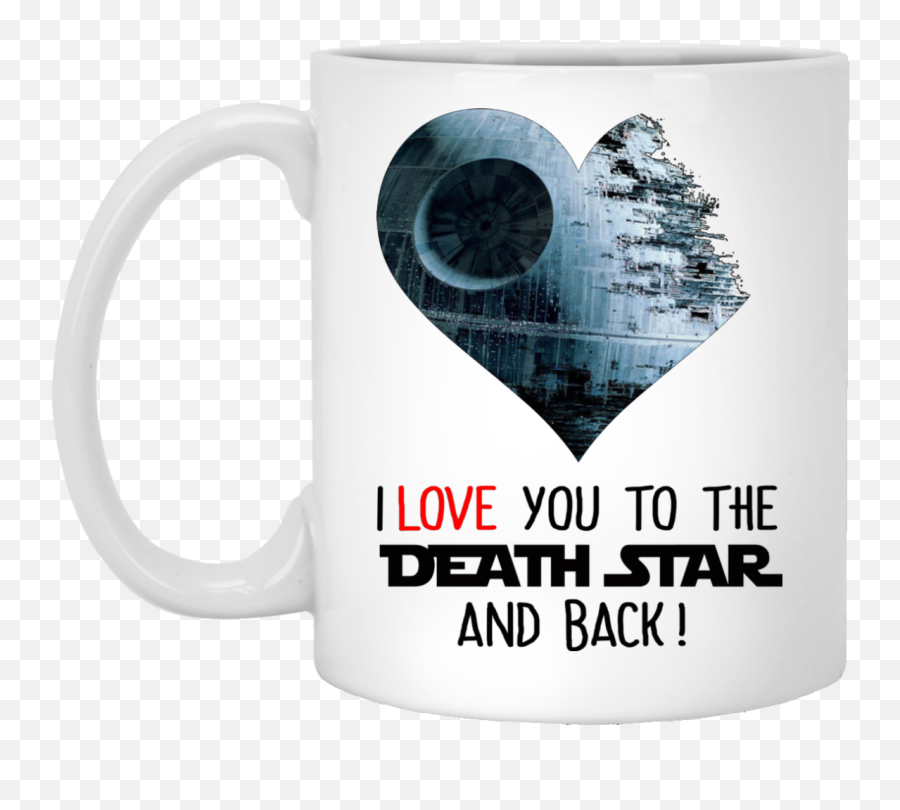 I Love You To The Death Star And Back Mug - Star Wars Death Star 2 Drawing Png,Death Star Transparent