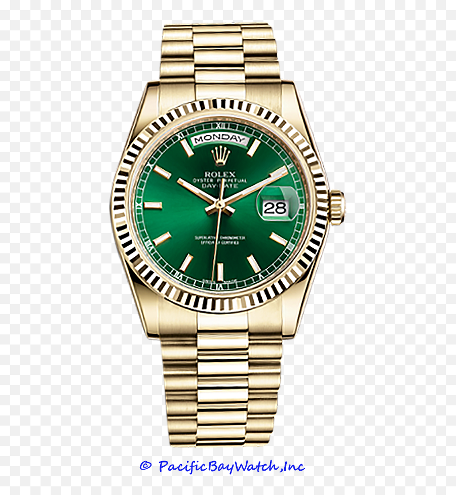 Download Special New - Rolex Day Date Green Dial Full Size Rolex Day Date Gold Green Png,Rolex Logo Png