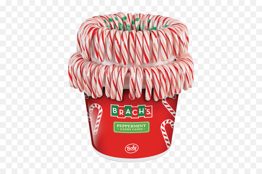Bobs Red White Mint Canes Pail - Brachs Red White Candy Cane Pail Png,Peppermint Candy Png