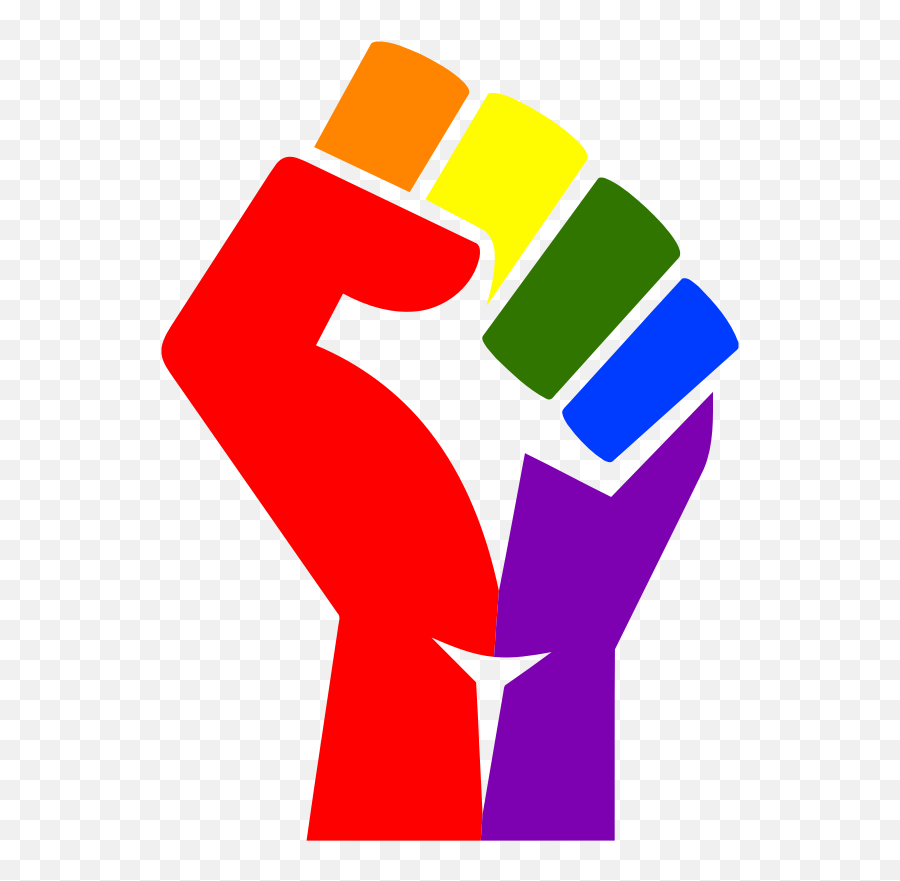 Download Lgbt Fist By Andybundy Png - Transparent Rainbow Fist,Lgbt Transparent